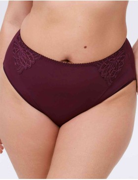 Трусы слипы высокая талия Misstyle 5024 темный виноград, Цвет: темный виноград, Размеры: XL