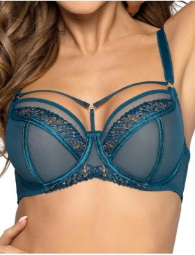 Бюстгальтер мягкий со стрэпами Novika DEMI N03 M, Цвет: синий топаз, Размеры: 85B