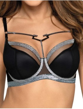 Бюстгальтер полумягкий Novika HALLEY N02 PU, Цвет: черный, Размеры: 90B