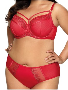 Бюстгальтер полумягкий со стрэпами Novika MARGOT N02 PU, Цвет: красный, Размеры: 65I, изображение 2