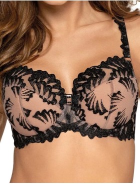 Бюстгальтер полумягкий Novika SOPHIE NOIR N02 PU, Цвет: черный+бежевый, Размеры: 90H