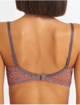 Бюстгальтер балконет кружево биколор Simona M 608 акула, Цвет: акула, Размеры: 85G, изображение 2