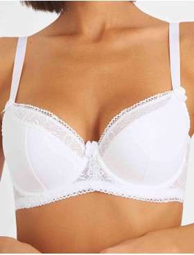 Бюстгальтер полумягкий Simona M 610 белая-сетка, Цвет: белая-сетка, Размеры: 75H