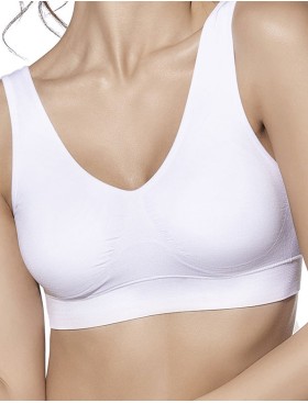 Бесшовный топ Selene LOUISE белый, Цвет: белый, Размеры: L