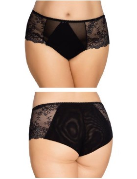 Трусы бразилиана высокие Akcent SIZE PLUS 006, Цвет: черный, Размеры: XL, изображение 3