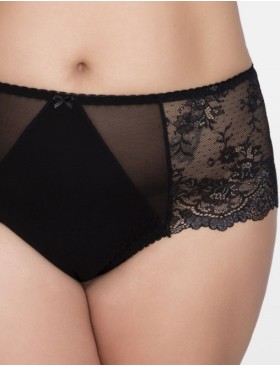 Трусы бразилиана высокие Akcent SIZE PLUS 006, Цвет: черный, Размеры: XL