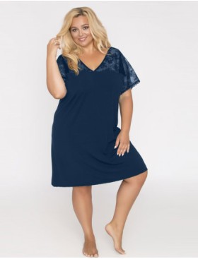 Сорочка с кружевной спинкой Akcent 509 темно-синий, Цвет: темно-синий, Размеры: XL