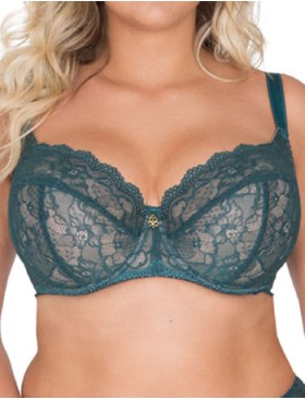 Мягкий бюстгальтер на большую грудь Akcent A-36 M, Цвет: изумруд, Размеры: 70L