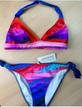 Купальник триангул + плавки на завязках Jolidon FR76I мультиколор, Цвет: мультиколор, Размеры: 70B, изображение 4