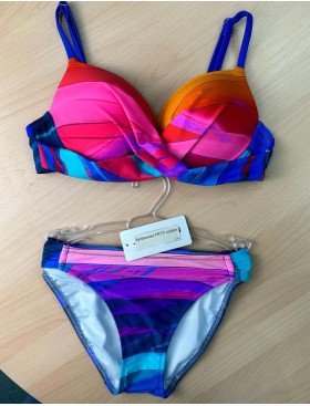 Раздельный купальник пуш-ап гель Jolidon FR77I мультиколор, Цвет: мультиколор, Размеры: 75B, изображение 4