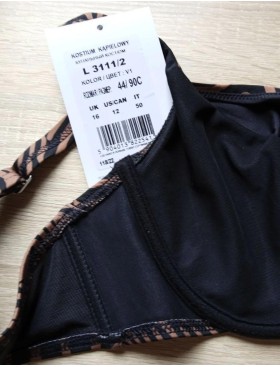 Купальник с мягкой чашкой на косточках Lorin L3111/2 BIG, Цвет: шоколад, Размеры: 80E, изображение 5