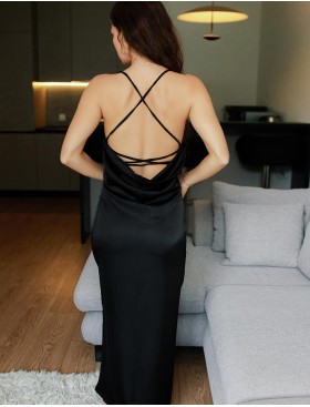 Платье миди на тонких бретелях 5senses 7146 черный, Цвет: черный, Размеры: XS/S, изображение 2