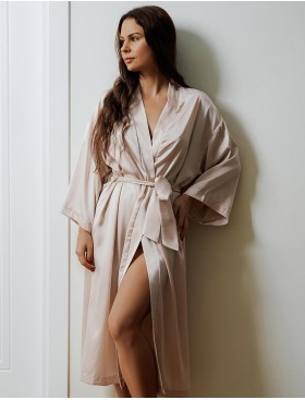 Элегантный халат-кимоно 5senses 7147 бежевый, Цвет: бежевый, Размеры: XS/S/M/L