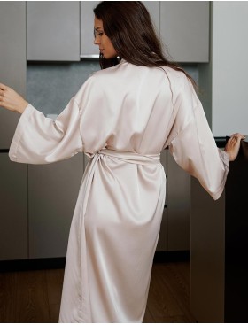 Элегантный халат-кимоно 5senses 7147 бежевый, Цвет: бежевый, Размеры: XS/S/M/L, изображение 2