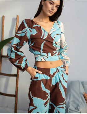 Хлопковый комплект с брюками Mia-Amore CHERYL 2006, Цвет: мультицвет, Размеры: XL