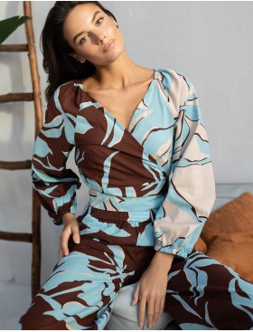 Хлопковый комплект с брюками Mia-Amore CHERYL 2006, Цвет: мультицвет, Размеры: XL, изображение 4