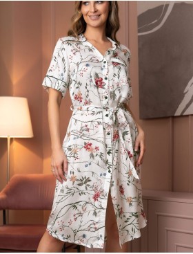 Удлиненная рубашка-халат Mia-Amore MELODY 3939, Цвет: белый, Размеры: 3XL, изображение 4