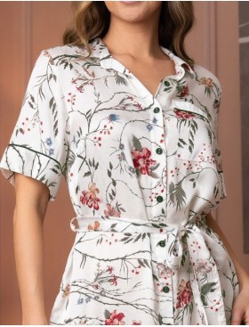 Удлиненная рубашка-халат Mia-Amore MELODY 3939, Цвет: белый, Размеры: 3XL, изображение 5