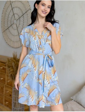 Халат с коротким рукавом Mia-Amore PALM BEACH 1983, Цвет: голубой, Размеры: L/XL, изображение 3