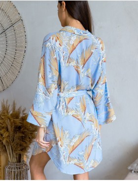 Рубашка из тканой вискозы Mia-Amore PALM BEACH 1987, Цвет: голубой, Размеры: L, изображение 4