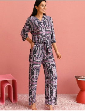 Комплект из вискозы туника и брюки Mia-Mia ALBA 16503, Цвет: cиреневый, Размеры: S, изображение 3