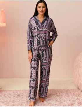 Комплкет из вискозы рубашка и брюки Mia-Mia ALBA 16505, Цвет: cиреневый, Размеры: S