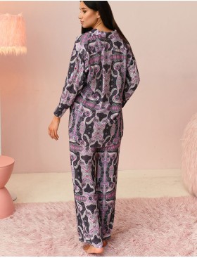 Комплкет из вискозы рубашка и брюки Mia-Mia ALBA 16505, Цвет: cиреневый, Размеры: S, изображение 2