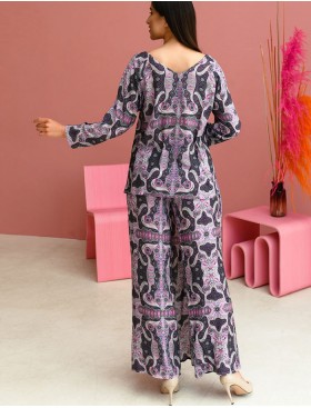 Комплект из вискозы туника и брюки с запахом Mia-Mia ALBA 16517, Цвет: cиреневый, Размеры: S, изображение 2