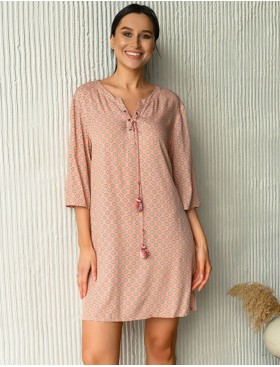 Туника прямого силуэта Mia-Mia ALEKSA 16524, Цвет: розовый, Размеры: S