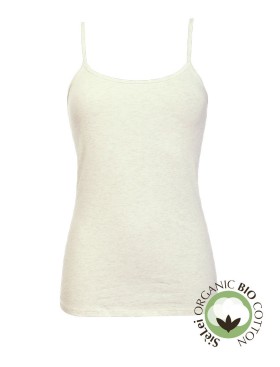 Хлопковая майка на тонких бретелях Sielei NATURAL COTTON 1430 ecru melange, Цвет: ecru melange, Размеры: XS, изображение 4