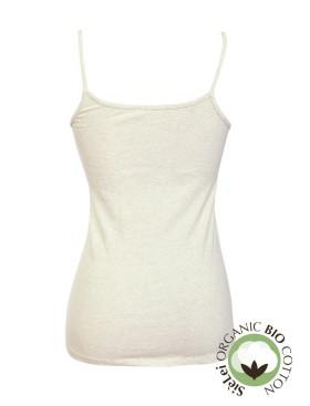 Хлопковая майка на тонких бретелях Sielei NATURAL COTTON 1430 ecru melange, Цвет: ecru melange, Размеры: XS, изображение 5