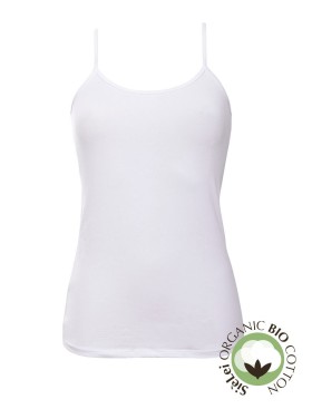 Хлопковая майка на тонких бретелях Sielei NATURAL COTTON 1430 bianco, Цвет: bianco (белый), Размеры: S, изображение 2