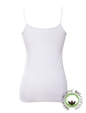 Хлопковая майка на тонких бретелях Sielei NATURAL COTTON 1430 bianco, Цвет: bianco (белый), Размеры: S, изображение 3