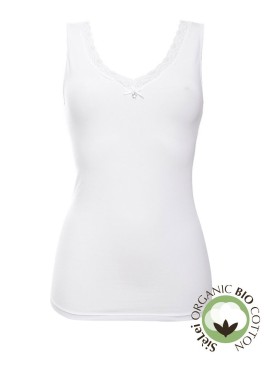 Хлопковая майка широкие бретели Sielei NATURAL COTTON 1436 bianco, Цвет: bianco (белый), Размеры: M, изображение 5
