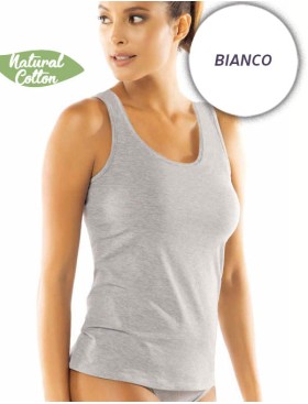 Хлопковая майка широкие бретели Sielei NATURAL COTTON 1438 bianco, Цвет: bianco (белый), Размеры: S