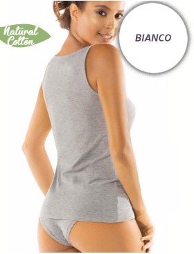 Хлопковая майка широкие бретели Sielei NATURAL COTTON 1438 bianco, Цвет: bianco (белый), Размеры: S, изображение 2