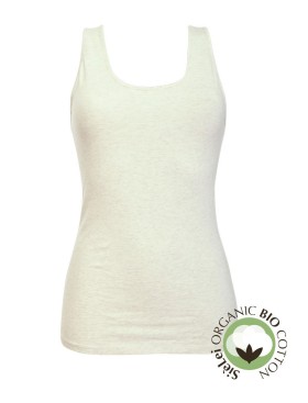 Хлопковая майка широкие бретели Sielei NATURAL COTTON 1438 ecru melange, Цвет: ecru melange, Размеры: S, изображение 3