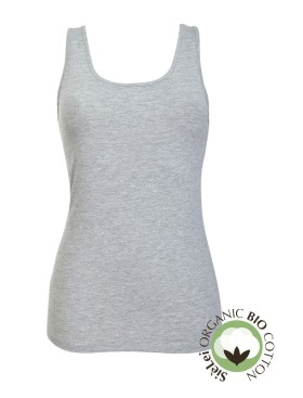 Хлопковая майка широкие бретели Sielei NATURAL COTTON 1438 grigio melange, Цвет: grigio melange, Размеры: S, изображение 3