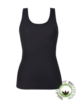 Хлопковая майка широкие бретели Sielei NATURAL COTTON 1438 nero, Цвет: nero (черный), Размеры: S, изображение 3