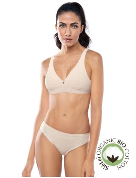 Хлопковые трусы слипы Sielei NATURAL COTTON 1445 ecru melange, Цвет: ecru melange, Размеры: S, изображение 4