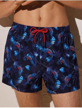 Мужские пляжные шорты Ysabel Mora 90114, Цвет: темно-синий/красный, Размеры: M