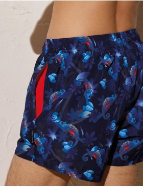 Мужские пляжные шорты Ysabel Mora 90114, Цвет: темно-синий/красный, Размеры: M, изображение 3