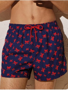 Мужские пляжные шорты Ysabel Mora 90121, Цвет: темно-синий/красный, Размеры: M