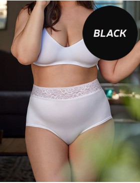 Сверхэластичные трусы Janira FLEXIE ADAPT 1030589 BRAGA QUEEN LACE black, Цвет: black (черный), Размеры: XL/2XL/3XL