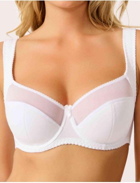 Бюстгальтер полумягкий с подкроем Lina A 6016 белый, Цвет: белый, Размеры: 80D