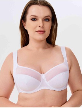 Бюстгальтер полумягкий с подкроем Lina A 6016 белый, Цвет: белый, Размеры: 80D, изображение 3