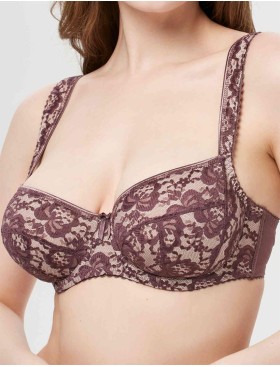 Бюстгальтер мягкий с подкроем Lina A 6017 / 6117 крокус-серебристый пион, Цвет: крокус/пион, Размеры: 75E