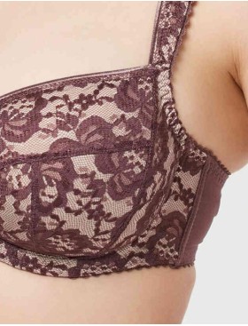 Бюстгальтер мягкий с подкроем Lina A 6017 / 6117 крокус-серебристый пион, Цвет: крокус/пион, Размеры: 75E, изображение 4