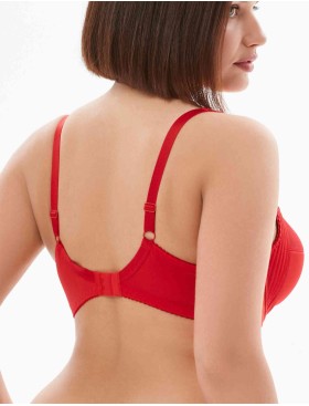 Бюстгальтер полумягкий с подкроем Lina A 6016 красный, Цвет: красный, Размеры: 85F, изображение 2