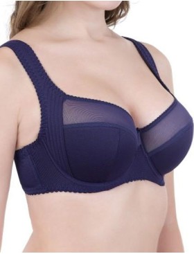 Бюстгальтер полумягкий с подкроем Lina A 6016 темно-синий, Цвет: темно-синий, Размеры: 90C